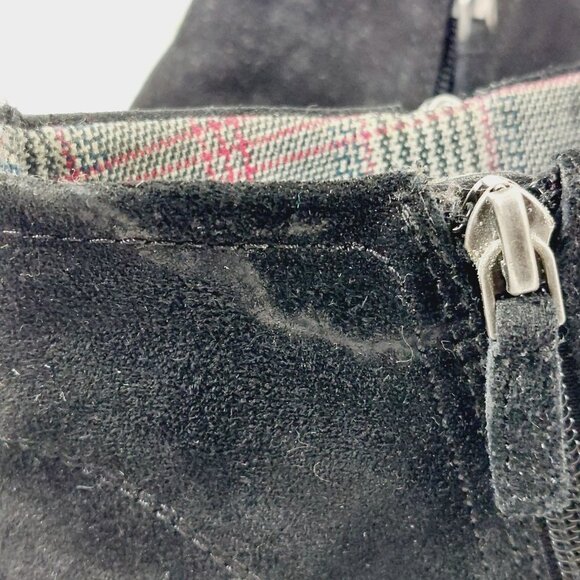 Franco Sarto L Rent Black Woman's Suede Leather Side Zip Ankle Boots I120 - Picture 11 of 12